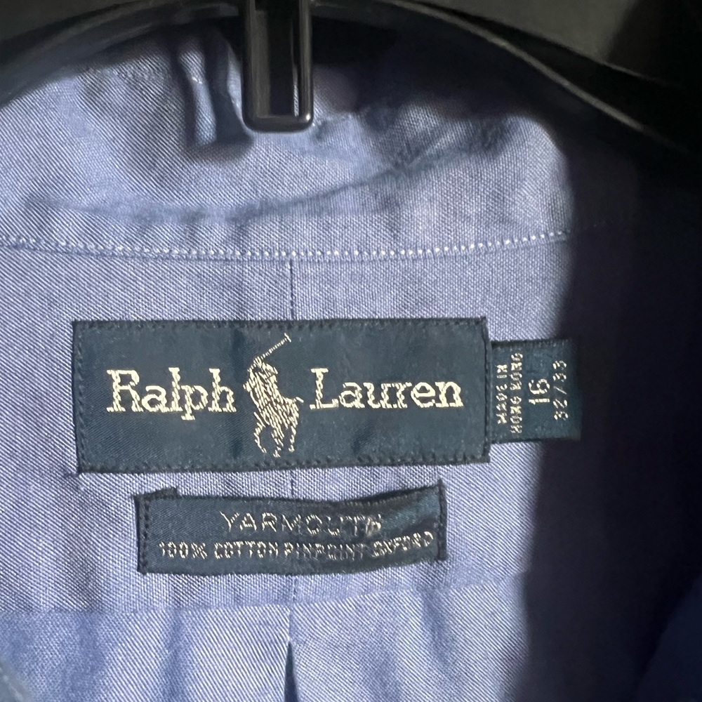 Ralph Lauren: Men's Yarmouth Fit Long Sleeve Oxford Shirt - Picture 2 of 2